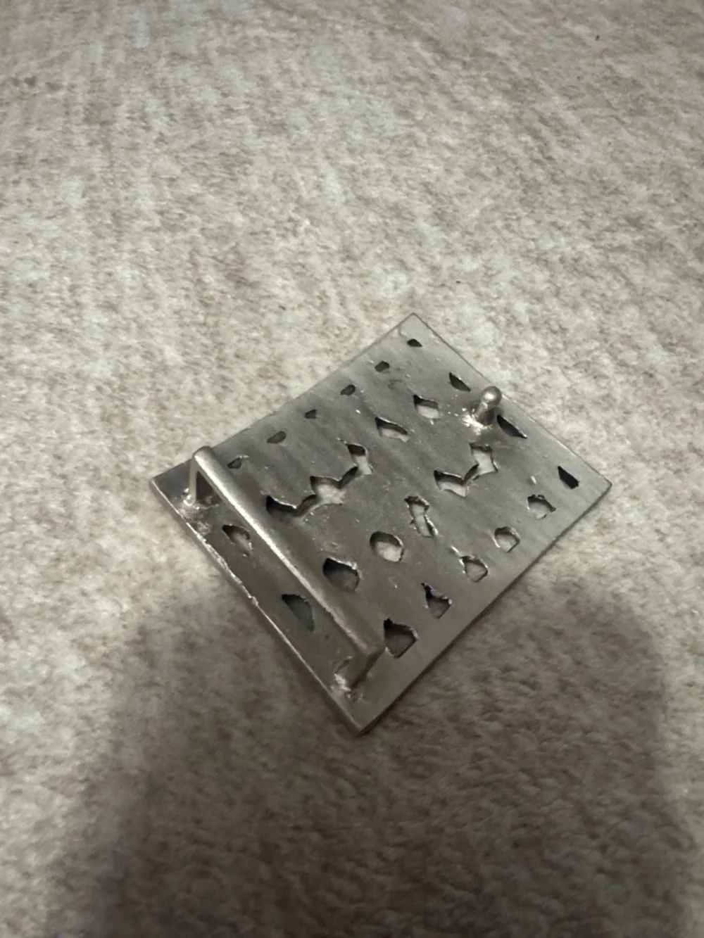 Silver Skull Belt Buckle - Row of Skulls